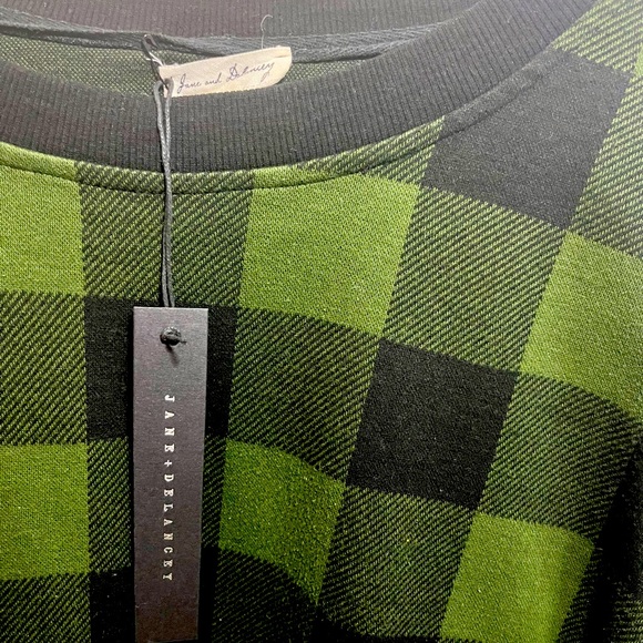 NWT Jane and Delancey Plaid Sweaters Pullover Long Sleeve Tunic Top Size: L - Picture 1 of 6